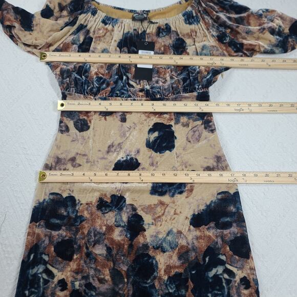 About Italian silk & velvet Empire waist on/off shoulder dress Sz 42 old money - Picture 6 of 12